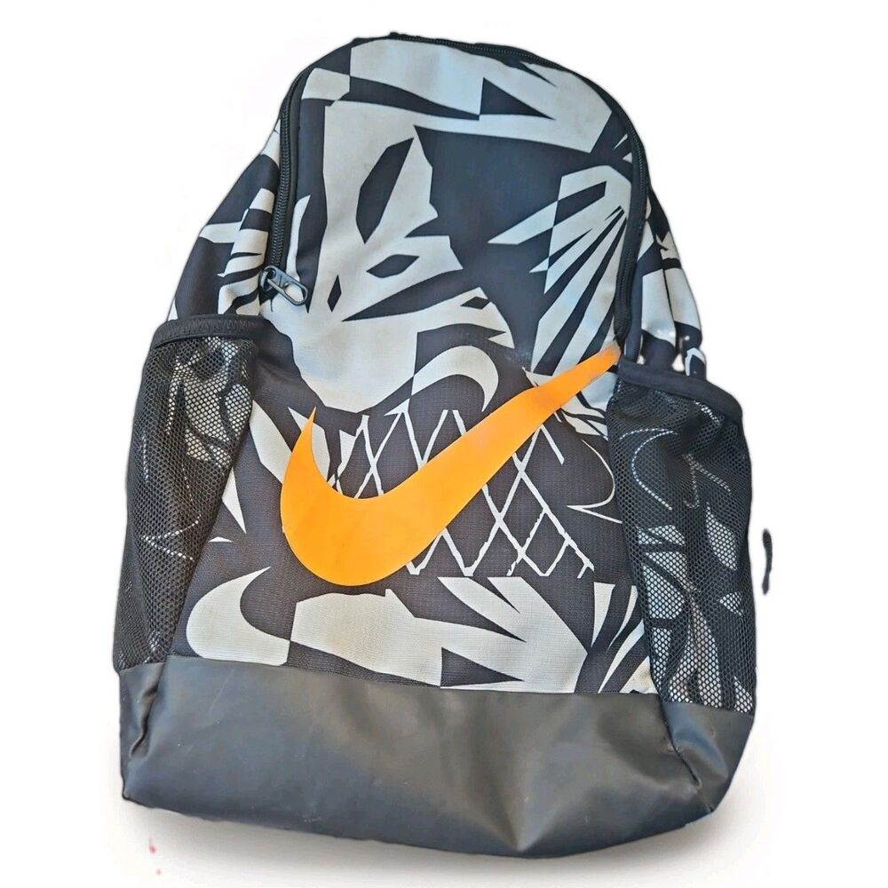 Nike Backpack Wild Design Black White Orange Might Be Vintage